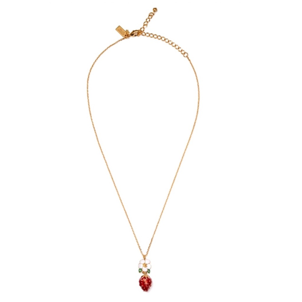 KATE SPADE • Picnic Perfect Strawberry Necklace - Picture 3 of 6